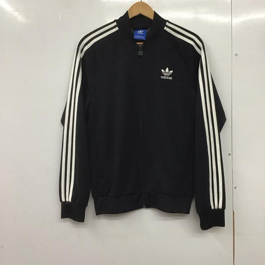 アディダス adidas ジャケット、上着 ジャンパー、ブルゾン bk5921 SSTTRACKTOP ジャージ ジップアップジャケット L ロゴ、文字 黒 / ブラック /  メンズ USED 古着 中古 10145245