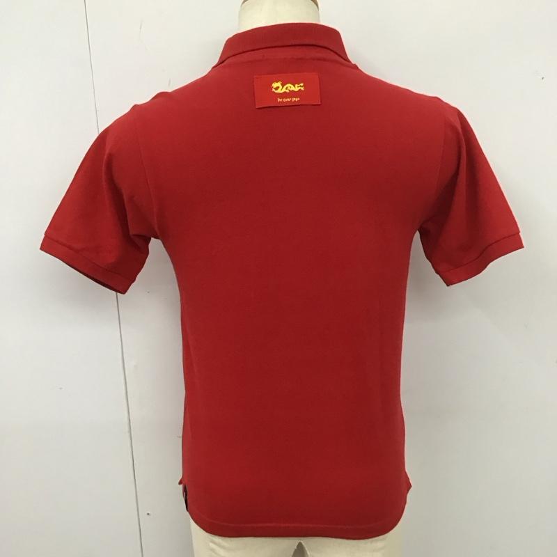 クリームソーダ CREAMSODA ポロシャツ 半袖 半袖ポロシャツ カラーシャツ 半袖カットソー S ロゴ、文字 赤 / レッド /  メンズ USED 古着 中古 10113115