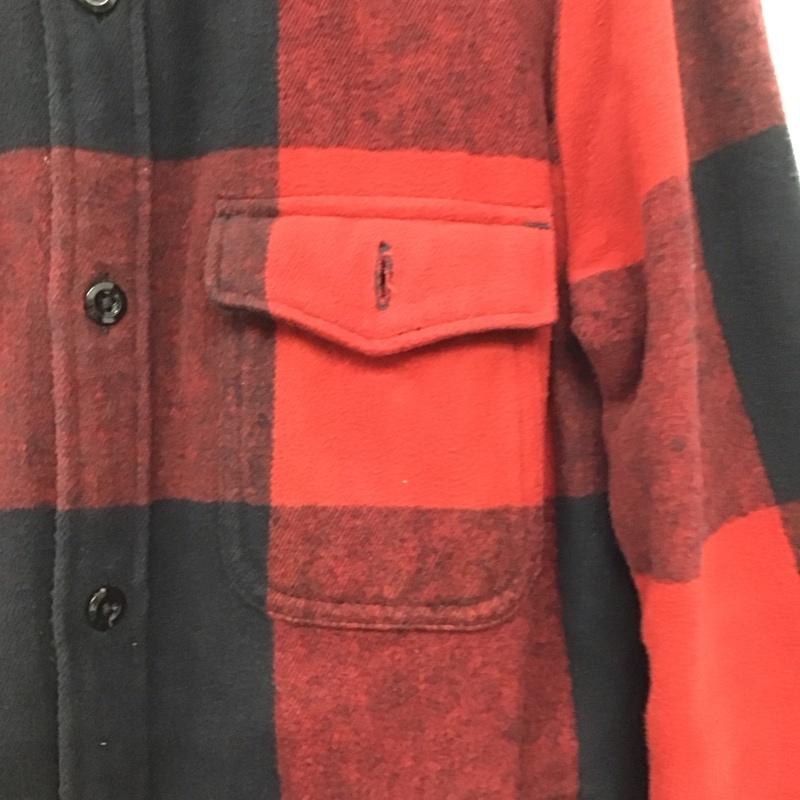 アバクロンビーアンドフィッチ ABERCROMBIE&FITCH シャツ、ブラウス 長袖 長袖シャツ チェックシャツ カラーシャツ 厚手 XS チェック 赤 / レッド / X 黒 / ブラック /  メンズ USED 古着 中古 10140733
