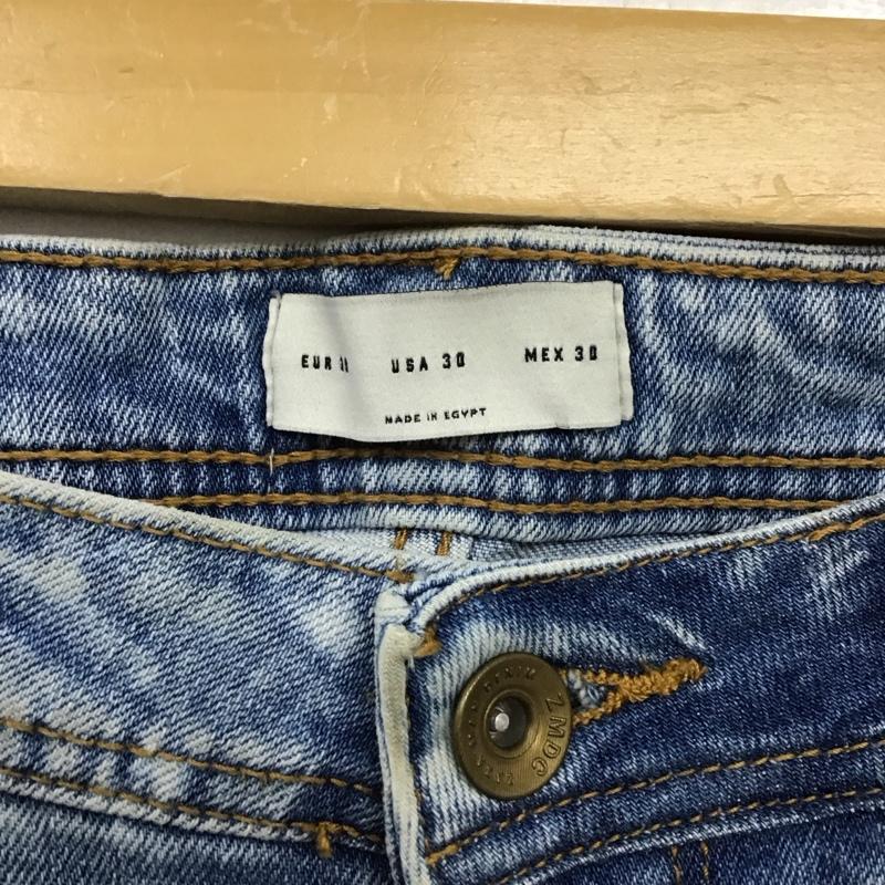 ザラメン ZARA MAN パンツ デニム、ジーンズ デニムパンツ スリムパンツ カジュアルパンツ ストレッチパンツ 38 無地 インディゴ / インディゴ /  メンズ USED 古着 中古 10129276