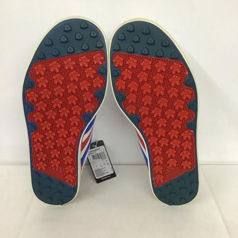 アディダス adidas スニーカー スニーカー Q47039 gripmor スパイクレスゴルフシューズ 25cm 箱有 25.0cm ロゴ、文字 白 / ホワイト / X 青 / ブルー / X 赤 / レッド /  レディース USED 古着 中古 10135364
