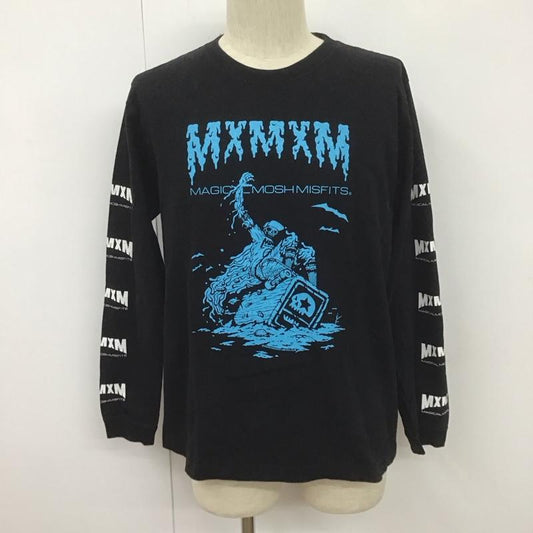 マジカルモッシュミスフィッツ MxMxM カットソー 長袖 長袖カットソー クルーネックカットソー 長袖Tシャツ プリントTシャツ M プリント 黒 / ブラック /  メンズ USED 古着 中古 10107231