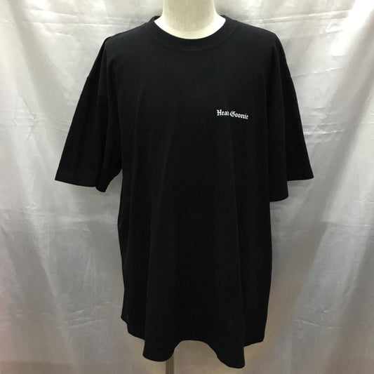 ヘッドグーニー HEADGOONIE Tシャツ 半袖 半袖カットソー プリントTシャツ クルーネックカットソー XXL プリント 黒 / ブラック /  メンズ USED 古着 中古 10117532