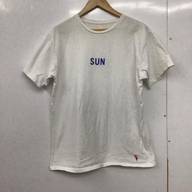 サンシャイン プラス クラウド SUNSHINE+CLOUD Tシャツ 半袖 半袖カットソー プリントTシャツ クルーネックカットソー M ロゴ、文字 白 / ホワイト /  メンズ USED 古着 中古 10149177