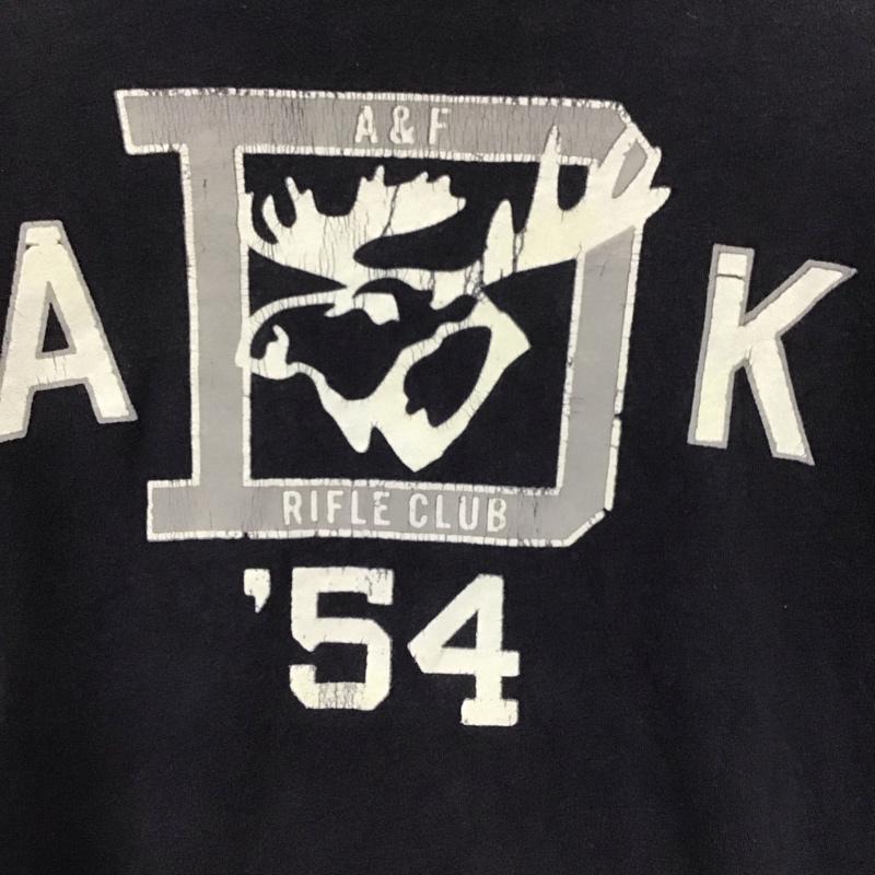 アバクロンビーアンドフィッチ ABERCROMBIE&FITCH Tシャツ 半袖 半袖カットソー プリントTシャツ クルーネックカットソー L ロゴ、文字 紺 / ネイビー /  メンズ USED 古着 中古 10132081