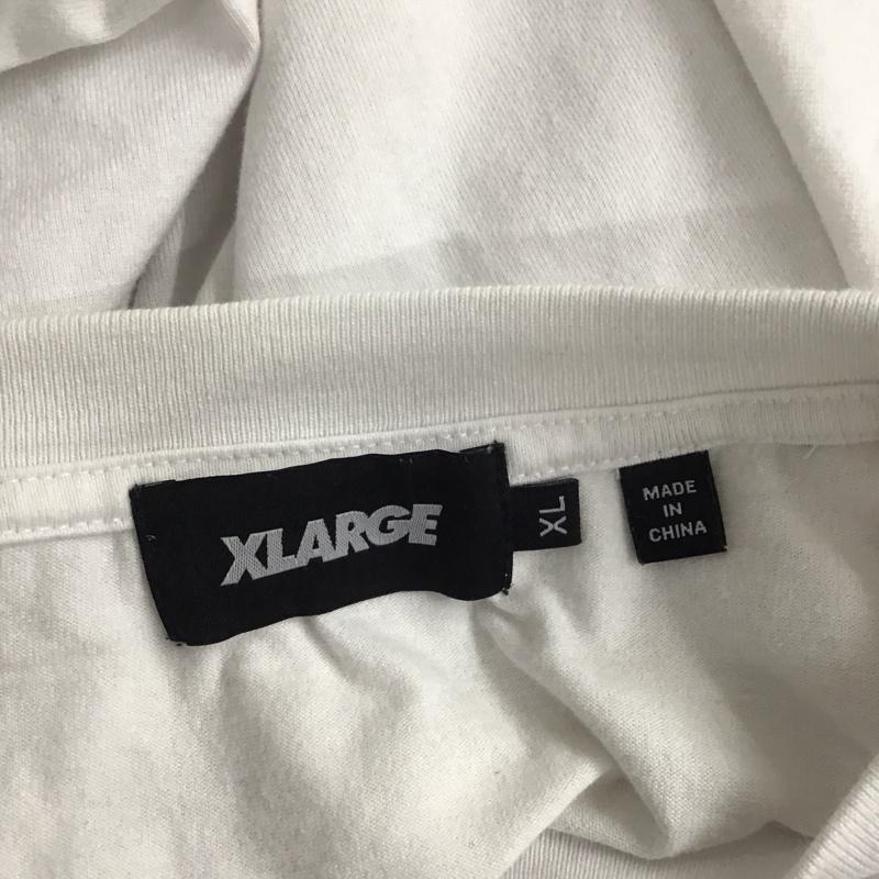 エクストララージ XLARGE Tシャツ 半袖 半袖カットソー プリントTシャツ クルーネックカットソー XL ロゴ、文字 白 / ホワイト /  メンズ USED 古着 中古 10126096