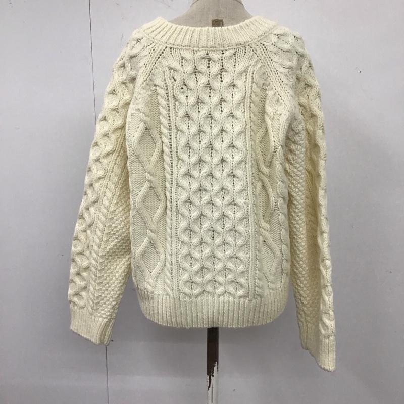 ローリーズファーム LOWRYS FARM ニット、セーター 長袖 M 無地 白 / ホワイト /  レディース USED 古着 中古 10119772