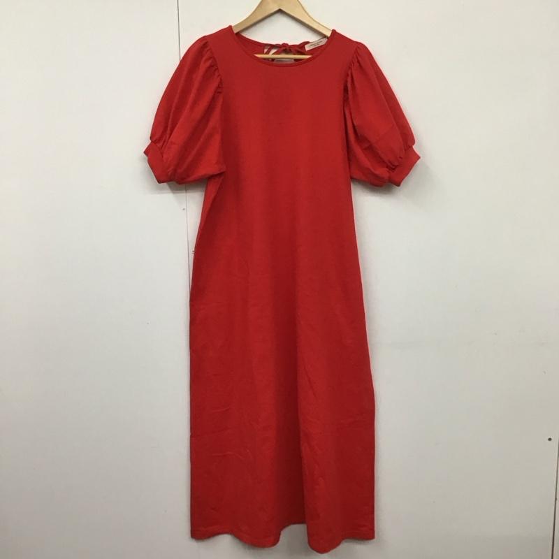 フリークスストア FREAK S STORE ワンピース ロングスカート 222-31105 Short sleeve dress FREE 無地 赤 / レッド /  レディース USED 古着 中古 10130559