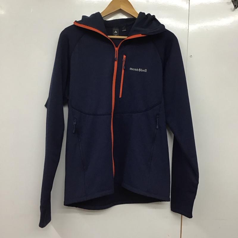 モンベル mont-bell パーカー 長袖 ジップパーカー M 無地 紺 / ネイビー /  メンズ USED 古着 中古 10144739