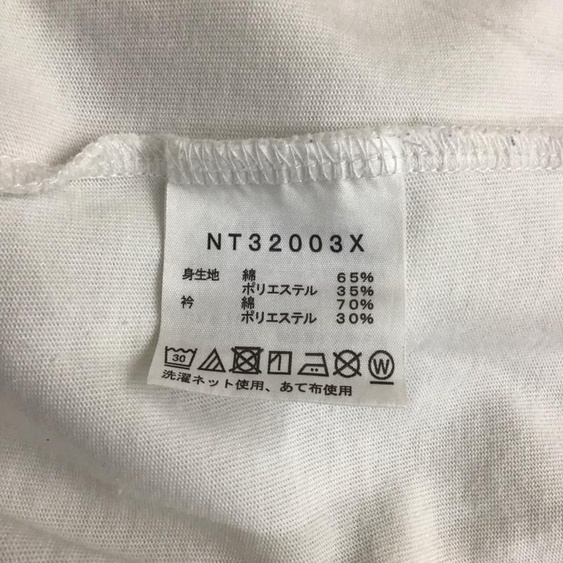 ザノースフェイス THE NORTH FACE Tシャツ 半袖 NT32003X シンプルロゴポケットTシャツ 半袖カットソー プリントTシャツ クルーネックカットソー L ロゴ、文字 白 / ホワイト /  メンズ USED 古着 中古 10117464