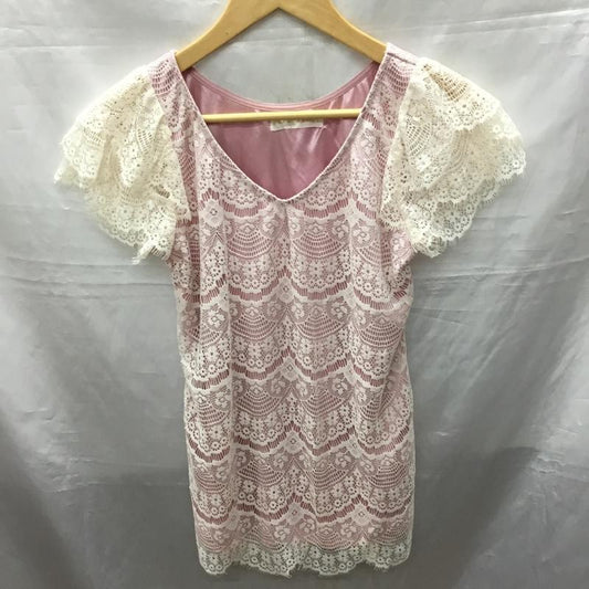 マーキュリーデュオ MERCURYDUO カットソー 半袖 001040602201 レース FREE  白 / ホワイト / X 桃 / ピンク /  レディース USED 古着 中古 10118194