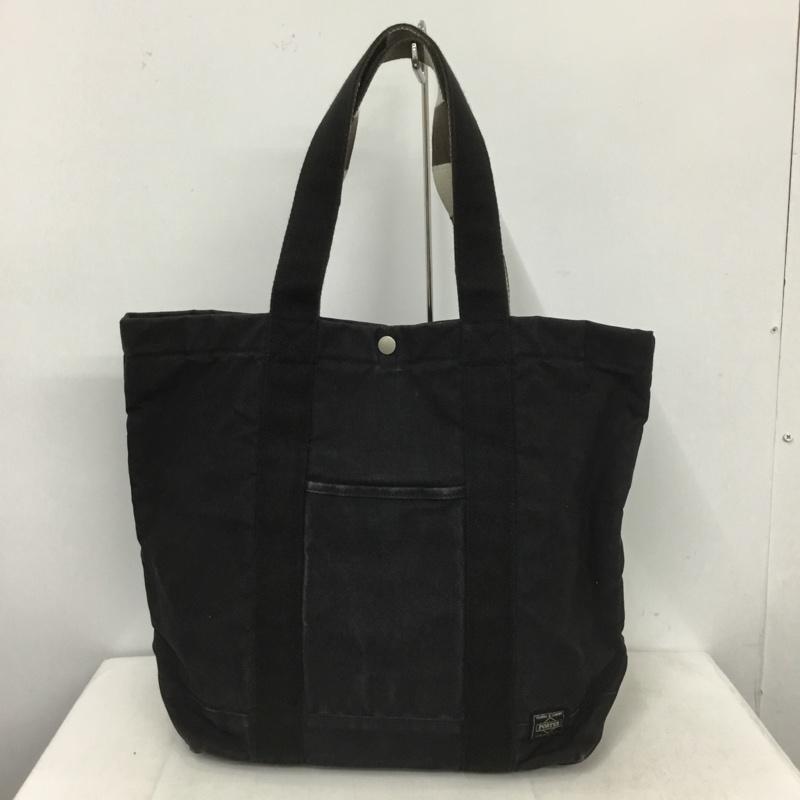 ポーター PORTER トートバッグ トートバッグ キャンバス ロゴ、文字 黒 / ブラック /  メンズ USED 古着 中古 10139223