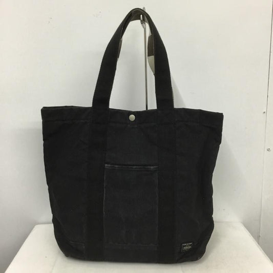 ポーター PORTER トートバッグ トートバッグ キャンバス ロゴ、文字 黒 / ブラック /  メンズ USED 古着 中古 10139223