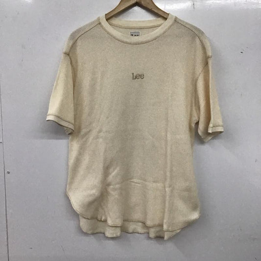 リー Lee カットソー 半袖 半袖カットソー プリントTシャツ クルーネックカットソー ワッフル M ロゴ、文字 ベージュ / ベージュ /  レディース USED 古着 中古 10136285