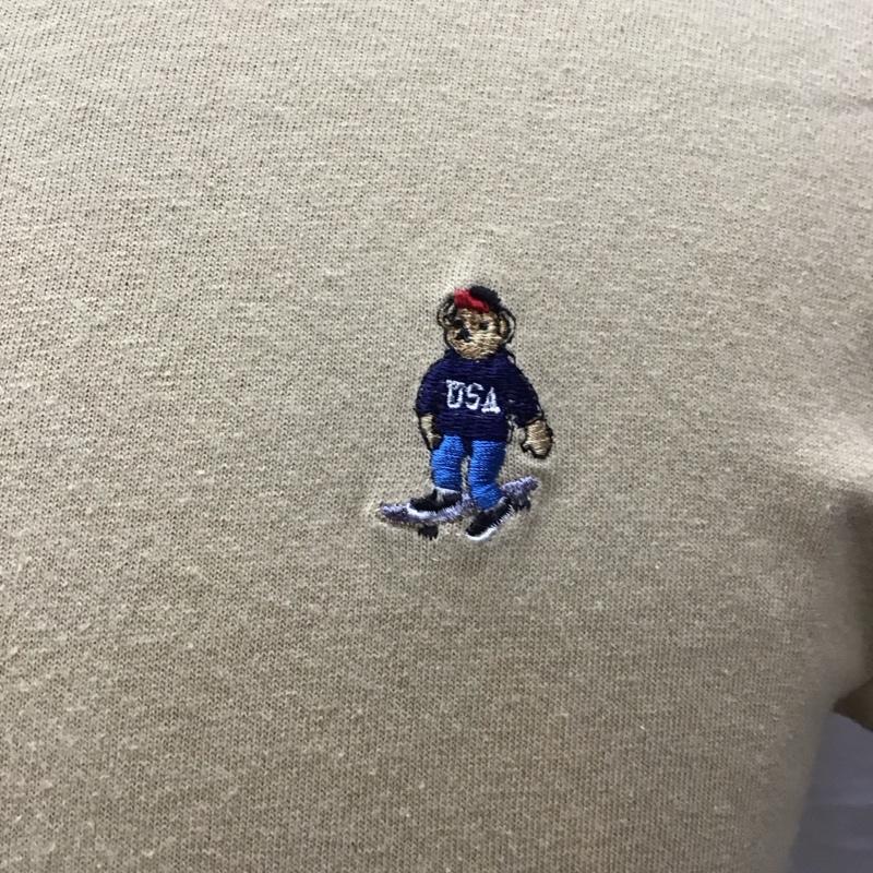 フリークスストア FREAK S STORE Tシャツ 半袖 スケート ベアー S ワンポイント ベージュ / ベージュ /  メンズ USED 古着 中古 10115549
