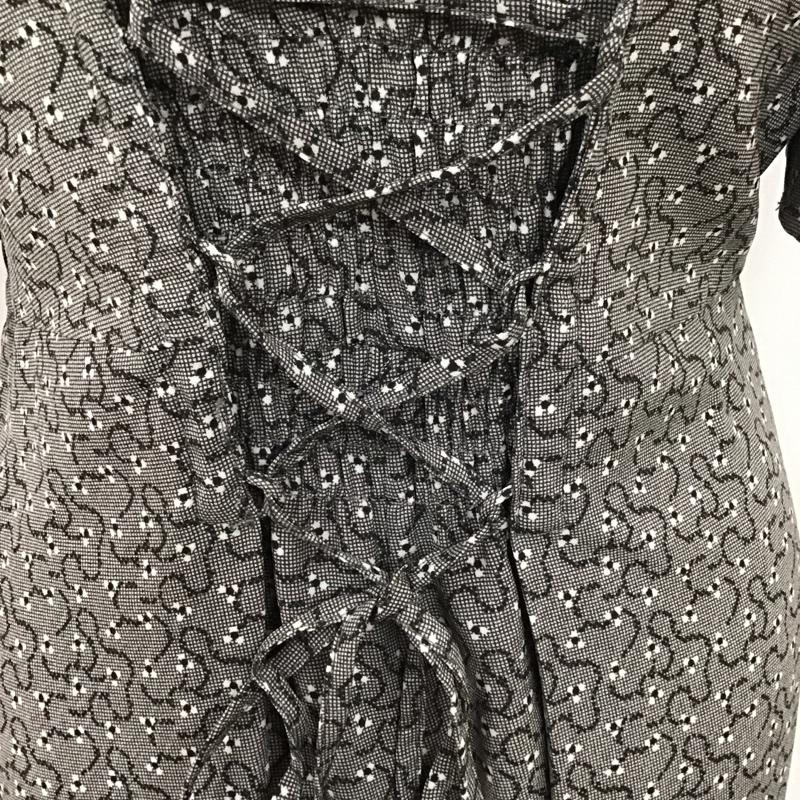 スナイデル SNIDEL ワンピース ロングスカート 半袖ロングワンピース 総柄 花柄 フレアスカート 0 総柄 灰 / グレー /  レディース USED 古着 中古 10113033
