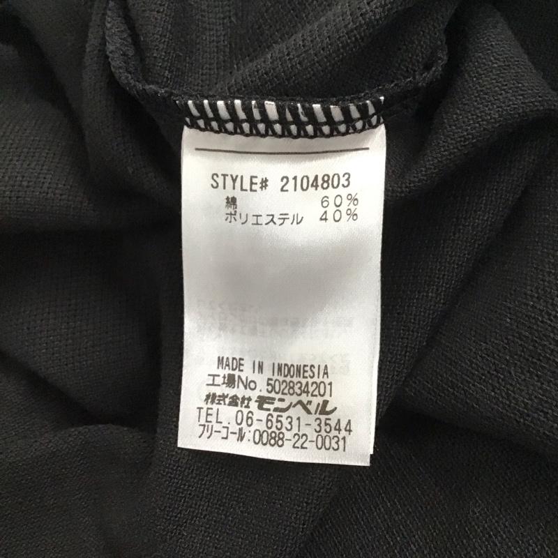 モンベル mont-bell ポロシャツ 半袖 2104803 コアスパンポロシャツ 半袖ポロシャツ 半袖カットソー XL ロゴ、文字 黒 / ブラック /  メンズ USED 古着 中古 10133116
