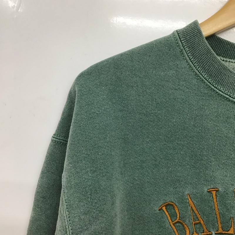 古着 USED トレーナー 長袖 長袖トレーナー スウェット クルーネック プルオーバー M ロゴ、文字 薄緑 / ライトグリーン /  メンズ USED 古着 中古 10146993