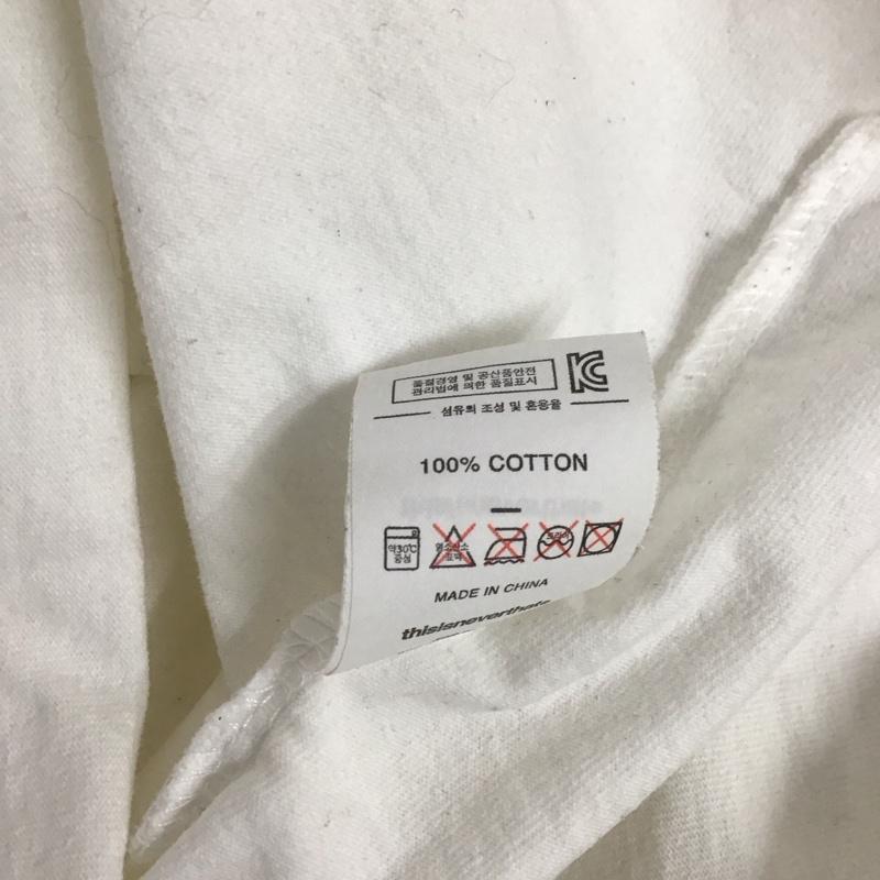 ディスイズネバーザット thisisneverthat カットソー 長袖 長袖カットソー プリントカットソー クルーネック S ロゴ、文字 白 / ホワイト /  メンズ USED 古着 中古 10126235