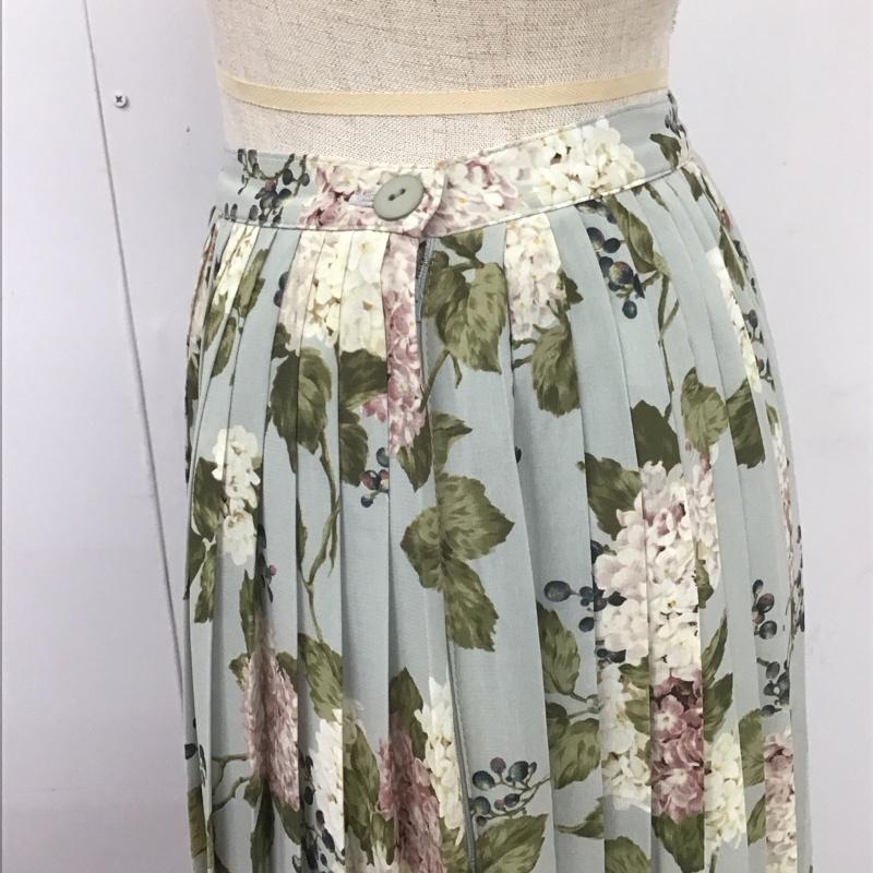 インゲボルグ INGEBORG スカート ロングスカート P020LFS12 プリーツスカート 紫陽花 アジサイ M 花柄 マルチカラー / マルチカラー /  レディース USED 古着 中古 10108596