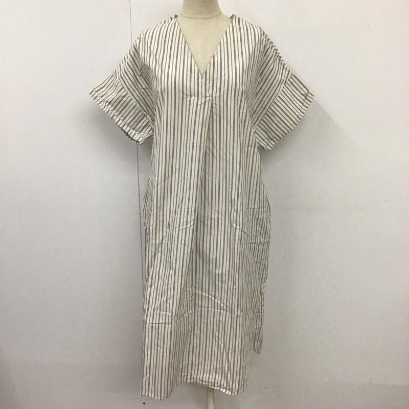 アーバンリサーチ URBAN RESEARCH ワンピース ひざ丈スカート UR75-26O007 Vネック 半袖 FREE ストライプ マルチカラー / マルチカラー /  レディース USED 古着 中古 10114402