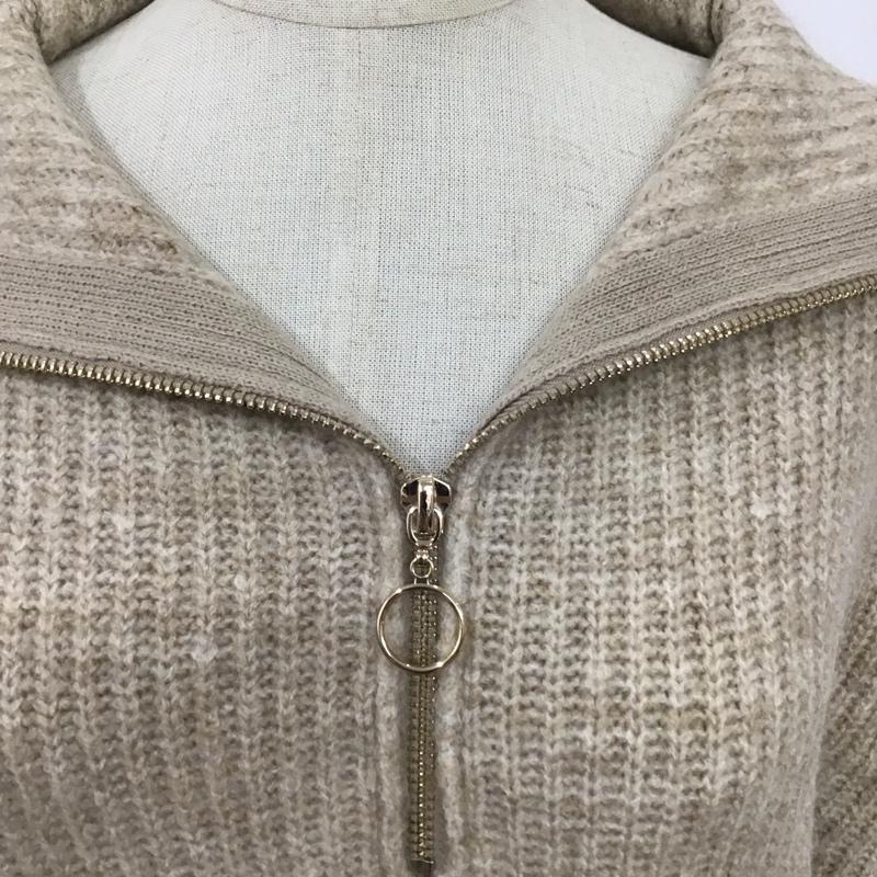 ナチュラルクチュール natural couture ワンピース ミニスカート 0322090890 ハーフZIPミニニットワンピース FREE 無地 ベージュ / ベージュ /  レディース USED 古着 中古 10115274