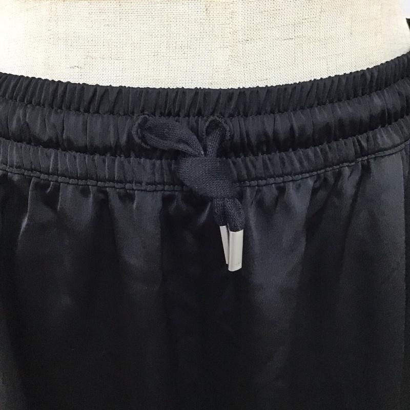 アディダスオリジナルス adidas originals スカート ロングスカート FL0039 LONGSATINSKIRT ロングスカート フレアスカート カジュアルスカート 無地 黒 / ブラック /  レディース USED 古着 中古 10117332