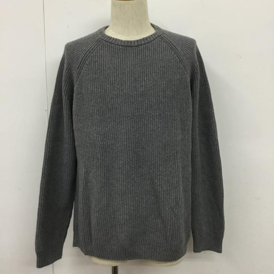 ザラ ZARA ニット、セーター 長袖 1775 401 803 クルーネック ラグランスリーブ XL 無地 灰 / グレー /  メンズ USED 古着 中古 10107033