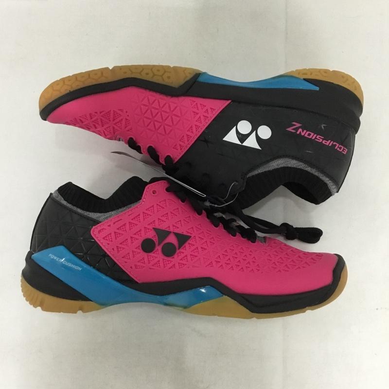 ヨネックス YONEX スニーカー スニーカー バドミントン シューズ パワークッション エクリプションZ 24.5cm 24.5cm ロゴ、文字 黒 / ブラック / X 桃 / ピンク / X 青 / ブルー /  レディース USED 古着 中古 10142461