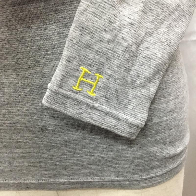 ハリウッドランチマーケット HOLLYWOOD RANCH MARKET カットソー 長袖 長袖カットソー Vネックカットソー ロングスリーブカットソー 2 無地 灰 / グレー /  メンズ USED 古着 中古 10112422