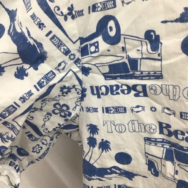 チャムス CHUMS シャツ、ブラウス 半袖 CH02-1073 アロハシャツ コットン L 総柄 白 / ホワイト / X 緑 / グリーン /  メンズ USED 古着 中古 10108179