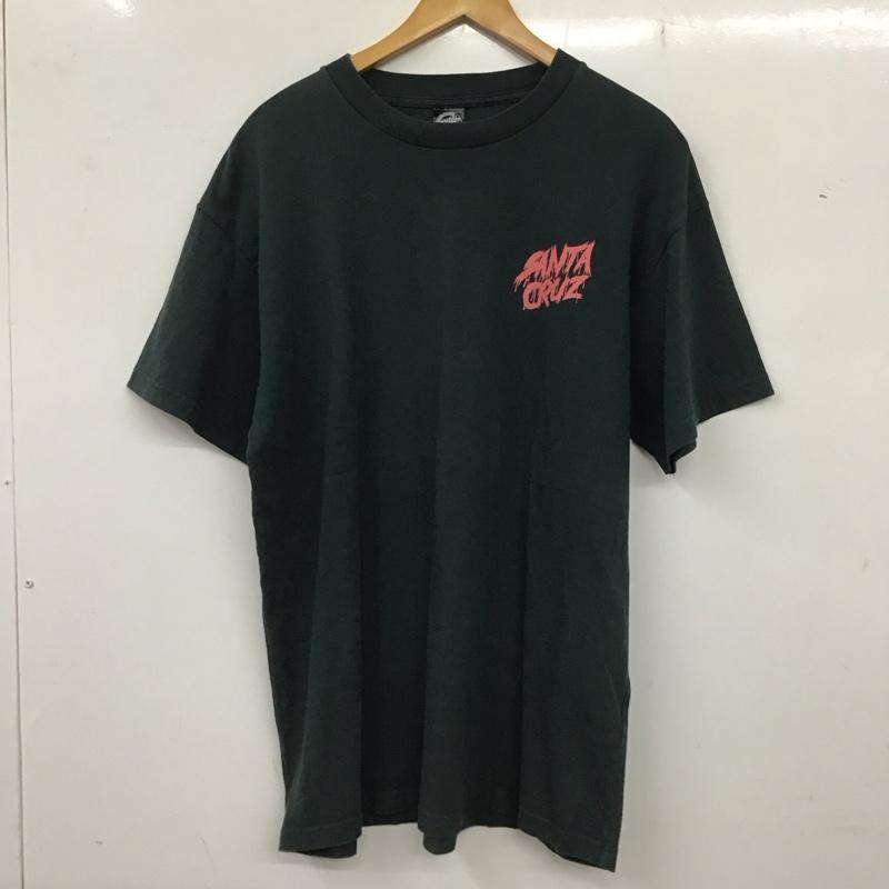 サンタクルーズ SANTA CRUZ Tシャツ 半袖 半袖カットソー プリントTシャツ クルーネックカットソー L ロゴ、文字 緑 / グリーン /  メンズ USED 古着 中古 10136156