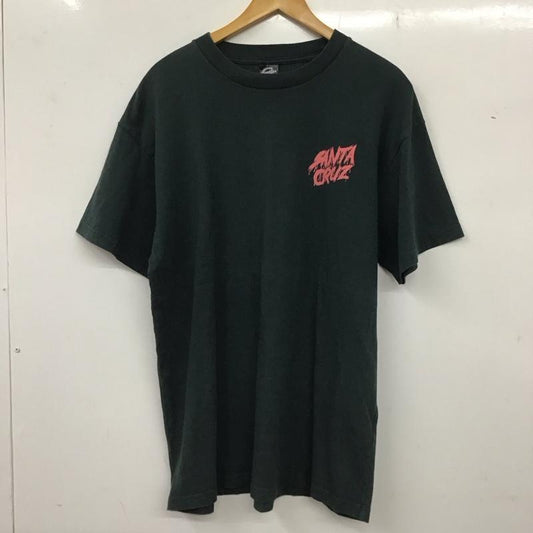 サンタクルーズ SANTA CRUZ Tシャツ 半袖 半袖カットソー プリントTシャツ クルーネックカットソー L ロゴ、文字 緑 / グリーン /  メンズ USED 古着 中古 10136156