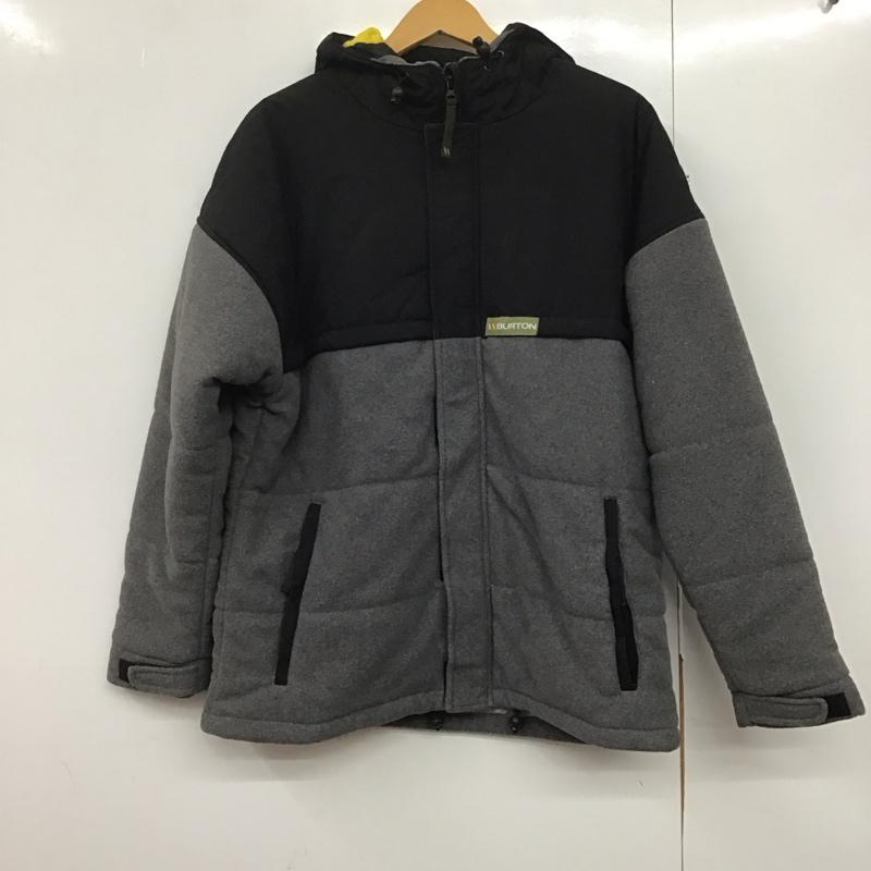 バートン BURTON ジャケット、上着 ジャケット、ブレザー ジップアップジャケット パーカージャケット アウター M ロゴ、文字 黒 / ブラック / X 灰 / グレー /  メンズ USED 古着 中古 10143112