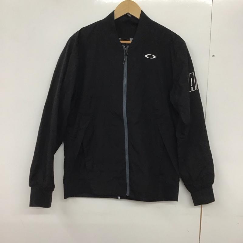 オークリー OAKLEY ジャケット、上着 ジャケット、ブレザー ジップアップジャケット ナイロンジャケット アウター M ロゴ、文字 黒 / ブラック /  メンズ USED 古着 中古 10130712