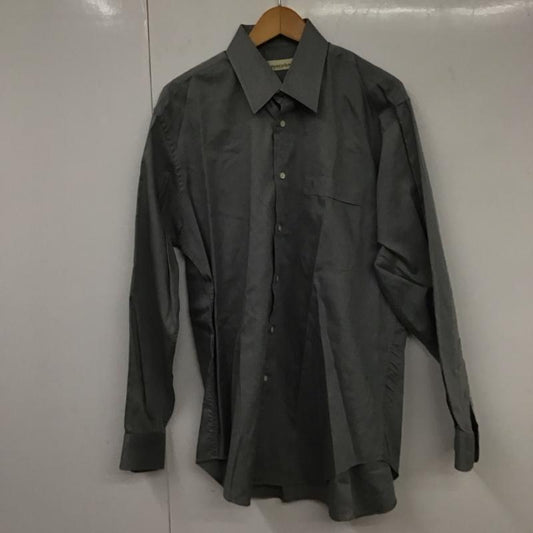 アクアスキュータム Aquascutum シャツ、ブラウス 長袖 長袖シャツ 無地シャツ カラーシャツ ロゴ、文字 灰 / グレー /  メンズ USED 古着 中古 10131133