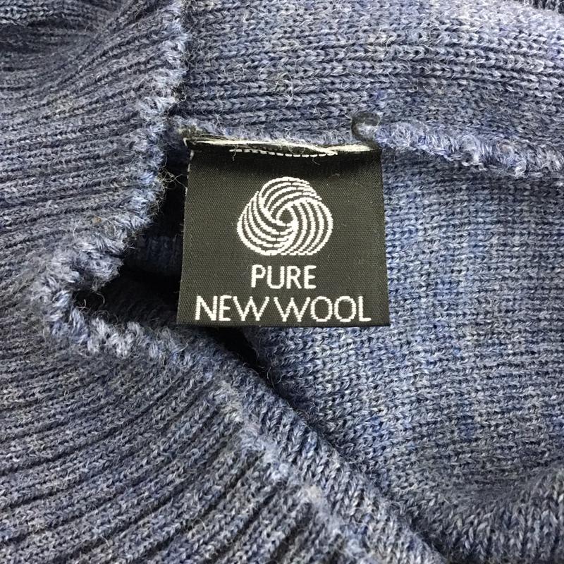 バーバリーズ BURBERRYS ニット、セーター 長袖 M 無地 X 刺繍 青 / ブルー /  メンズ USED 古着 中古 10111695