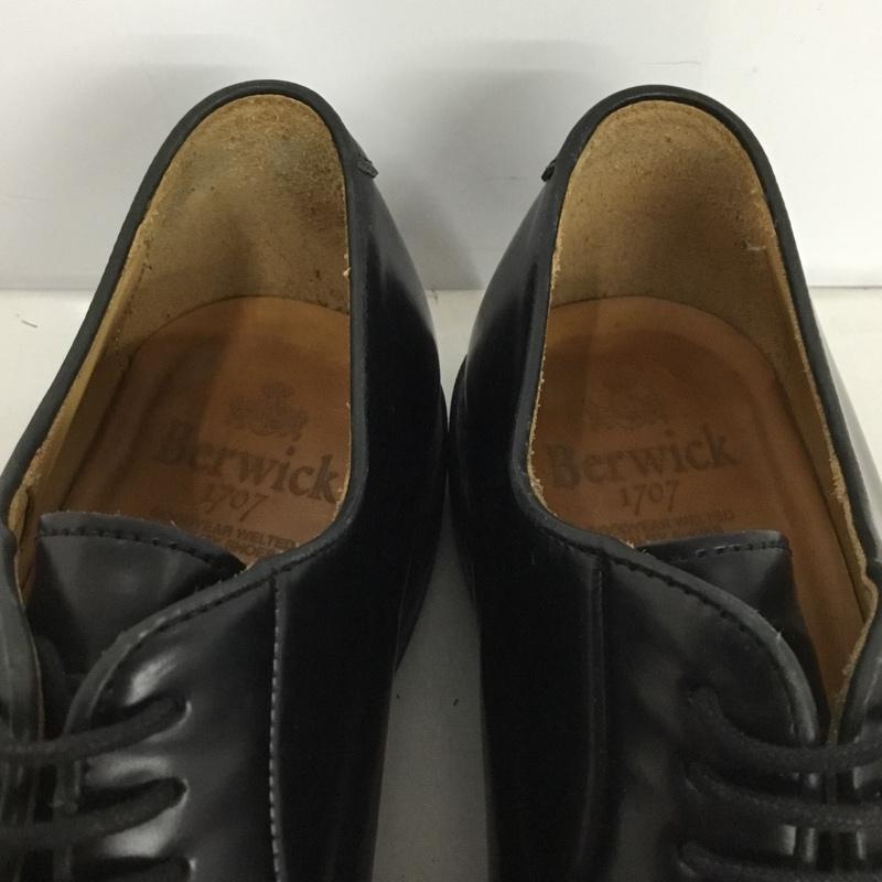 バーウィック BERWICK 革靴 革靴 5768 プレーントゥ ビジネスシューズ 無地 黒 / ブラック /  メンズ USED 古着 中古 10146044