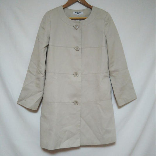 ナチュラルビューティーベーシック NATURAL BEAUTY BASIC コート コート一般 L 無地 ベージュ / ベージュ /  レディース USED 古着 中古 10013116