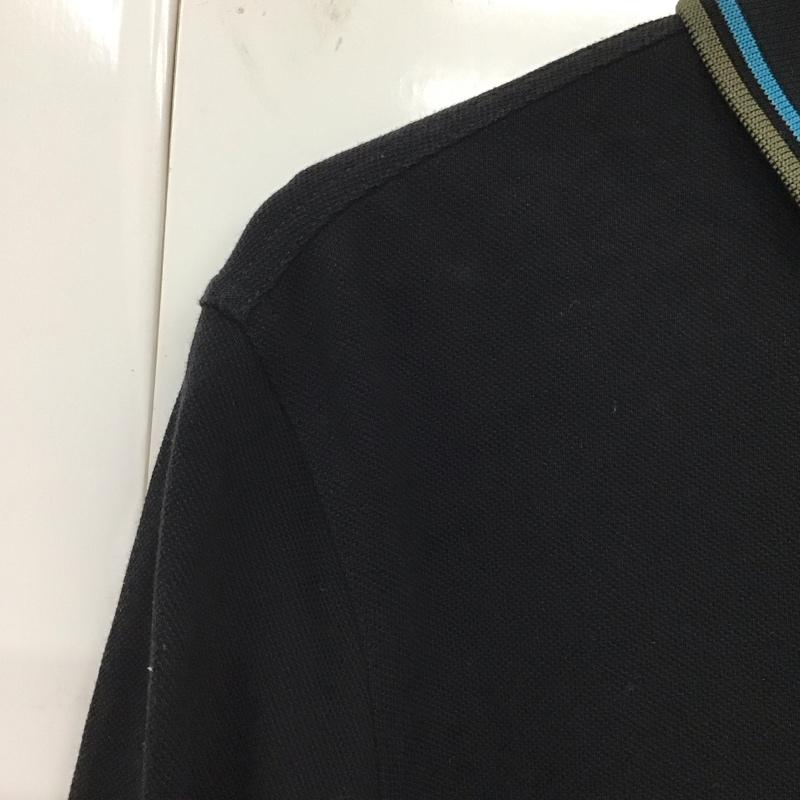 フレッドペリー FRED PERRY ポロシャツ 長袖 長袖ポロシャツ 長袖カットソー カラーシャツ M ロゴ、文字 黒 / ブラック /  メンズ USED 古着 中古 10129890