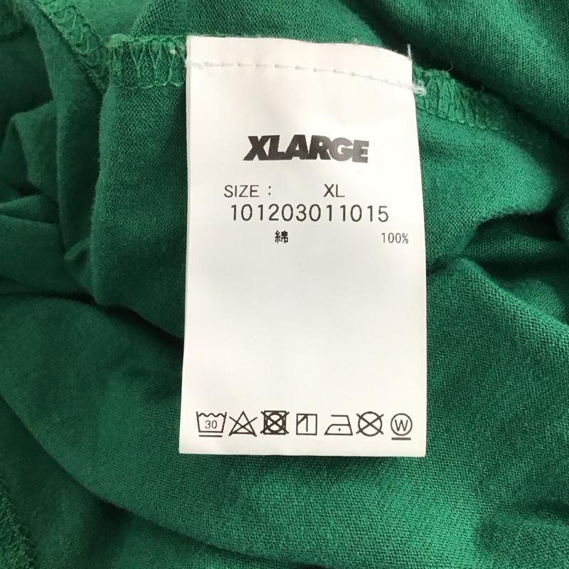 エクストララージ XLARGE カットソー 長袖 長袖カットソー プリントカットソー クルーネック XL プリント 緑 / グリーン /  メンズ USED 古着 中古 10132309