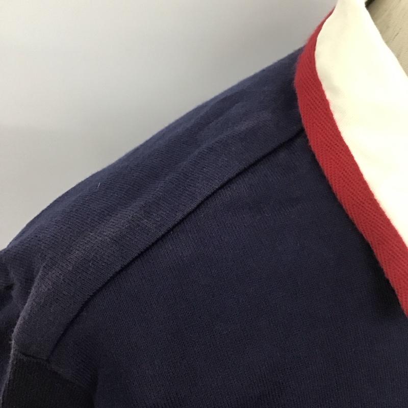 エディーバウアー Eddie Bauer ポロシャツ 半袖 S 無地 紺 / ネイビー /  メンズ USED 古着 中古 10111217