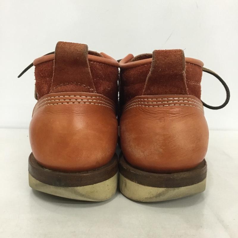 ゼローズ ZERROWS ブーツ ショートブーツ レザー 7.5 無地 茶 / ブラウン /  メンズ USED 古着 中古 10140415