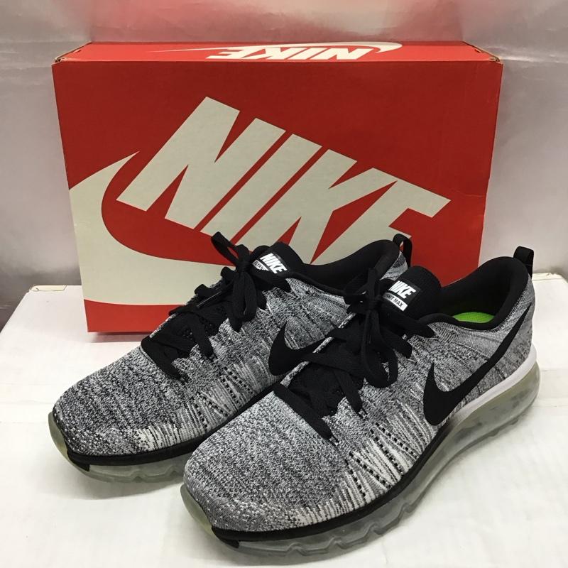 ナイキ NIKE スニーカー スニーカー 620469-102 FLYKNIT MAX 27cm 箱有 27.0cm ロゴ、文字 白 / ホワイト / X 黒 / ブラック /  メンズ USED 古着 中古 10116444