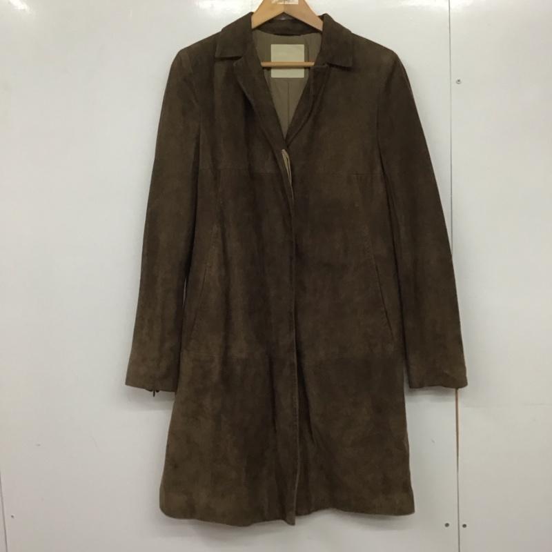 エス マックスマーラ S MAXMARA ジャケット、上着 ジャケット、ブレザー ロングコートジャケット アウター カラージャケット 42 無地 茶 / ブラウン /  レディース USED 古着 中古 10145106
