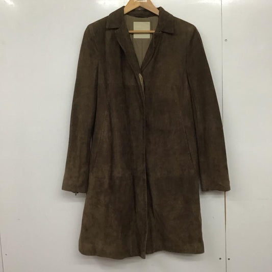 エス マックスマーラ S MAXMARA ジャケット、上着 ジャケット、ブレザー ロングコートジャケット アウター カラージャケット 42 無地 茶 / ブラウン /  レディース USED 古着 中古 10145106