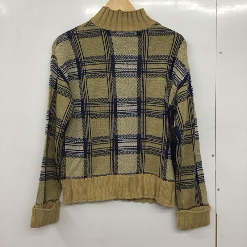 ムルーア MURUA ニット、セーター 長袖 011540503901 スタンドネック FREE チェック ベージュ / ベージュ / X 白 / ホワイト / X 紺 / ネイビー /  レディース USED 古着 中古 10146402