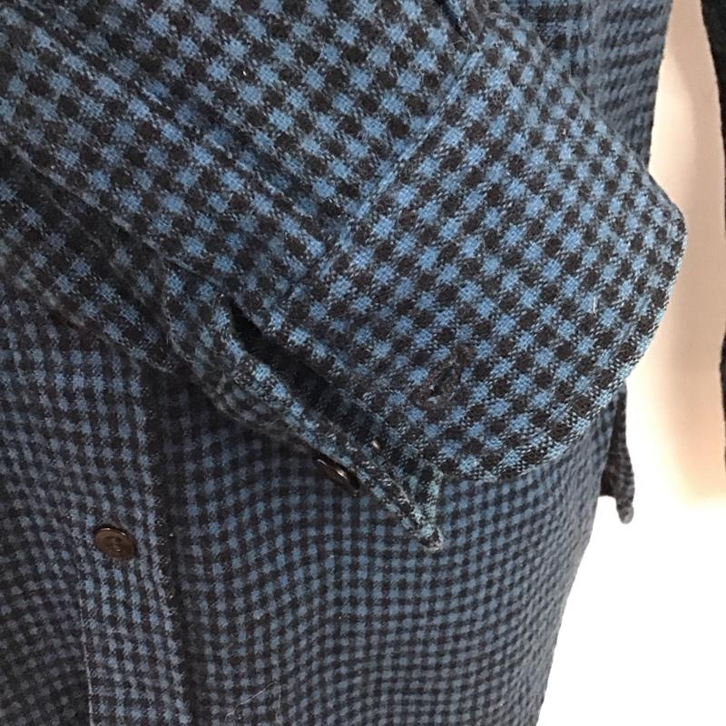 ウールリッチ WOOLRICH シャツ、ブラウス 長袖 長袖シャツ カラーシャツ ポケットシャツ 長袖カットソー チェックシャツ L チェック 黒 / ブラック / X 青 / ブルー /  メンズ USED 古着 中古 10123972