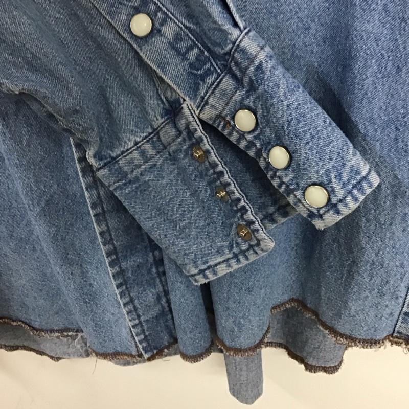 ラングラー Wrangler シャツ、ブラウス 長袖 長袖シャツ デニムシャツ カラーシャツ XL 無地 インディゴ / インディゴ /  メンズ USED 古着 中古 10140552
