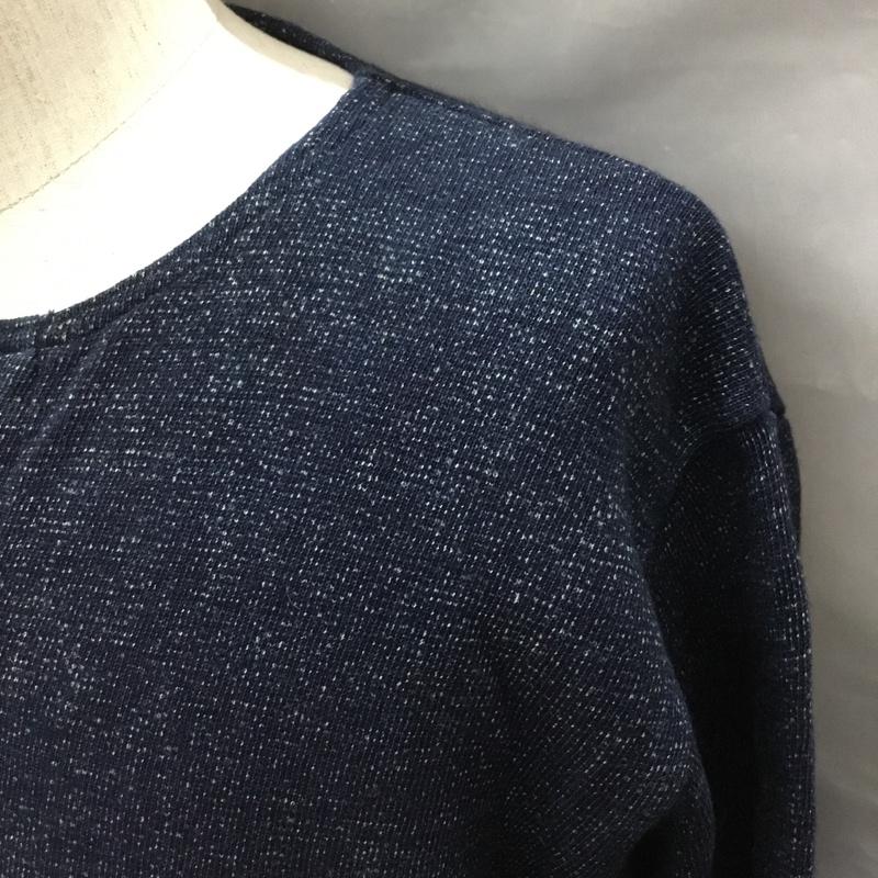 フォーティーファイブアールピーエム 45RPM カットソー 長袖 ヘンリーネック 3 無地 紺 / ネイビー /  メンズ USED 古着 中古 10118964
